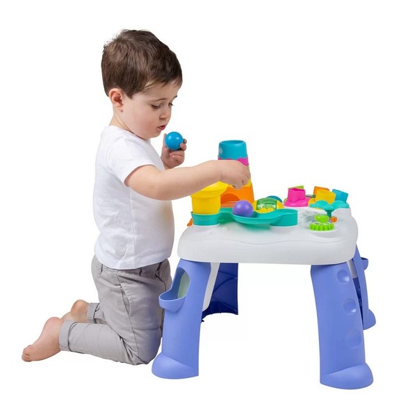 Продукт Playgro - Активна играчка Учебна маса със светлини и звуци за подрастващи деца 20м+, включени 3 цветни топки - 0 - BG Hlapeta