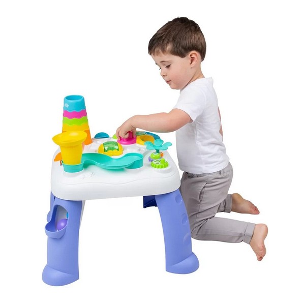 Продукт Playgro - Активна играчка Учебна маса със светлини и звуци за подрастващи деца 20м+, включени 3 цветни топки - 0 - BG Hlapeta