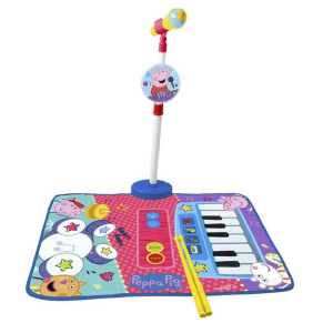 Claudio Reig Peppa Pig - Mузикално килимче за игра 3 в 1 с микрофон и клавиши