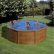 Gre - Сглобяем басейн с метална стена кръгъл, имитация на дърво 350x120см 2