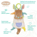 Playgro Fauna Friends - Мека плюшена кърпичка за гушкане Кенгуру, с клипс за закачане върху количка