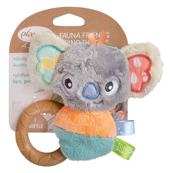 Продукт Playgro Home Fauna Friends Коала - Плюшена дрънкалка с гризалка от серията, 0м+ - 0 - BG Hlapeta