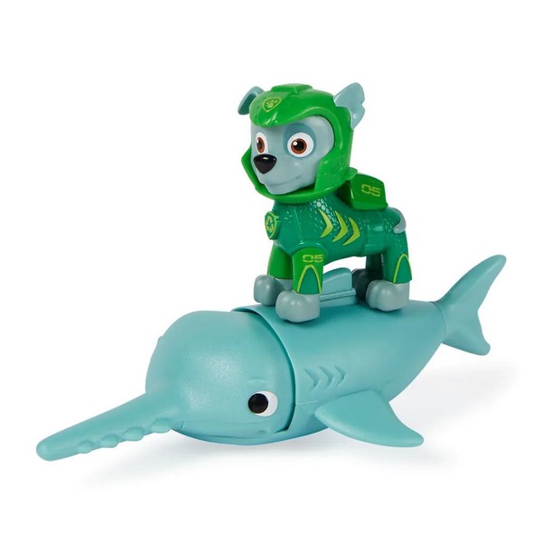 Продукт PAW PATROL Aqua Pups - Фигурка Роки с подводен приятел Риба-трион - 0 - BG Hlapeta
