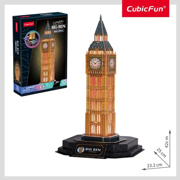 Продукт CubicFun - Пъзел 3D Big Ben London Night Edition с LED светлини - 0 - BG Hlapeta