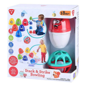 PlayGo Stack and Strike - Бебешки боулинг с топка дрънкалка