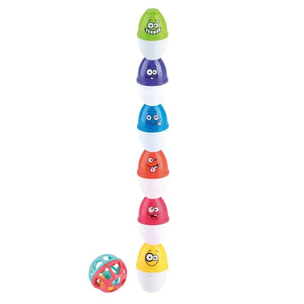 Продукт PlayGo Stack and Strike - Бебешки боулинг с топка дрънкалка - 0 - BG Hlapeta