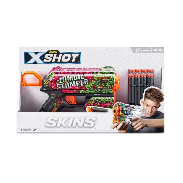 Продукт X Shot SKINS Flux - Бластер с 8 меки стрел - 0 - BG Hlapeta