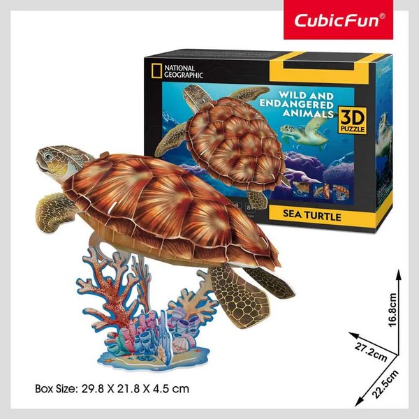 Продукт CubicFun Пъзел 3D National Geographic - Морска Костенурка 31ч - 0 - BG Hlapeta