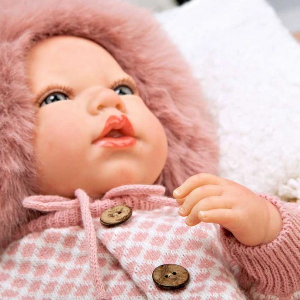 Продукт Arias Мануела - Кукла-бебе с бяла чанта и възглавничка - 40 см - 0 - BG Hlapeta