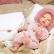 Arias Мануела - Кукла-бебе с бяла чанта и възглавничка - 40 см