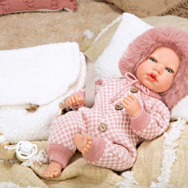 Продукт Arias Мануела - Кукла-бебе с бяла чанта и възглавничка - 40 см - 0 - BG Hlapeta