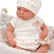 Arias Адай - Кукла-бебе с кош за носене в бежово - 40 см