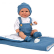 Arias - Кукла-бебе в морскосин гащеризон и спален чувал - 33 см