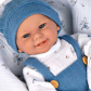 Продукт Arias - Кукла-бебе в морскосин гащеризон и спален чувал - 33 см - 4 - BG Hlapeta