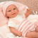 Arias Роса - Усмихната кукла-бебе в розово с аксесоари - 35 см, реално тегло 3