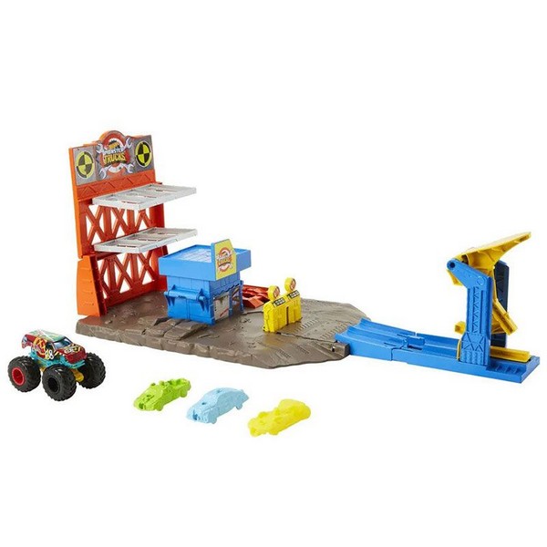 Продукт Mattel Hot Wheels Monster Trucks Blast Station - Писта, с една кола - 0 - BG Hlapeta