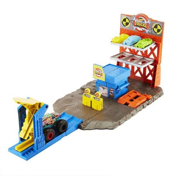 Продукт Mattel Hot Wheels Monster Trucks Blast Station - Писта, с една кола - 0 - BG Hlapeta