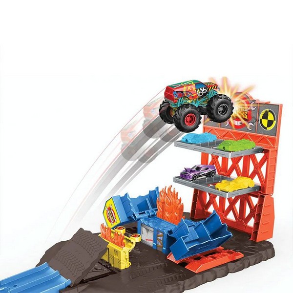 Продукт Mattel Hot Wheels Monster Trucks Blast Station - Писта, с една кола - 0 - BG Hlapeta