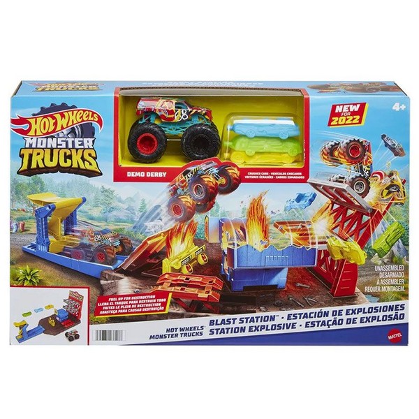 Продукт Mattel Hot Wheels Monster Trucks Blast Station - Писта, с една кола - 0 - BG Hlapeta