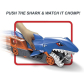 Продукт Mattel Hot Wheels Shark Chomp Transporter - Автовоз Акула, с една кола - 5 - BG Hlapeta