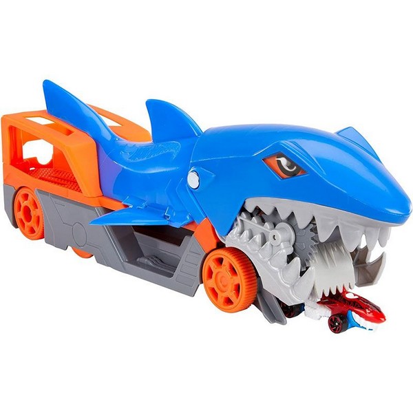 Продукт Mattel Hot Wheels Shark Chomp Transporter - Автовоз Акула, с една кола - 0 - BG Hlapeta