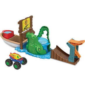 Mattel Hot Wheels Monster Truck Swamp Chomp - Писта, с променящ си цвета бъги