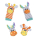 Playgro Джунгла със забавни образи на жираф и зебра - Комплект Гривни-дрънкалки и чорапки, 0м+
