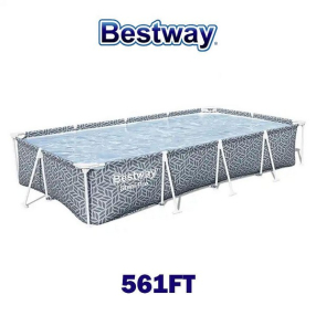 Bestway Steel Pro - Басейн с метална конструкция, правоъгълен, 366x201x66см