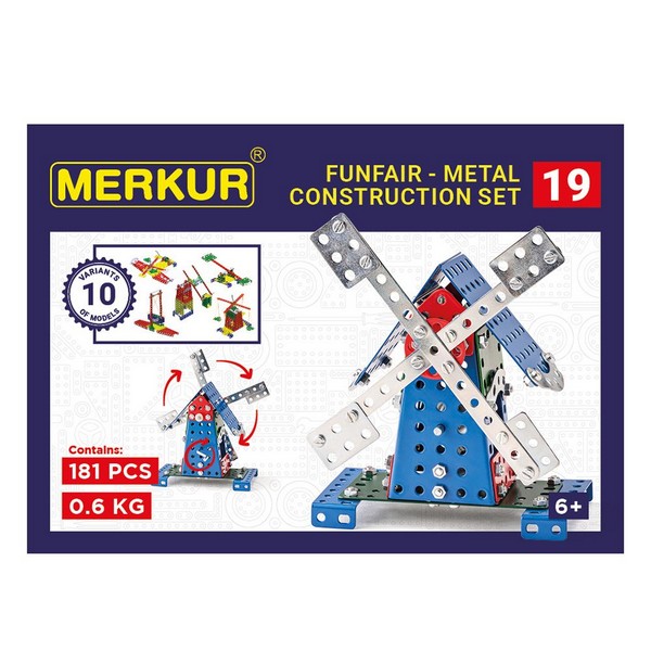 Продукт Merkur Вятърна мелница - Метален конструктор 10 в 1, 181 части - 0 - BG Hlapeta