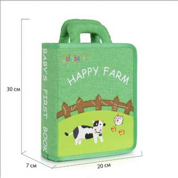 Продукт Jollybaby Happy Farm - Мека книжка-чанта - 0 - BG Hlapeta