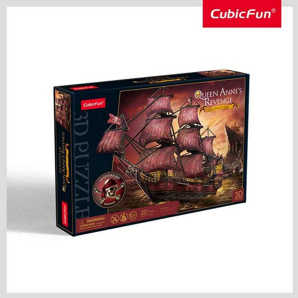 Продукт Cubic Fun 3D Кораб Queen Anne's Annyversary Edition - Пъзел 391ч - 0 - BG Hlapeta