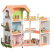 RTOYS Вила с 3 етажа - Дървена къща за кукли, с аксесоари
