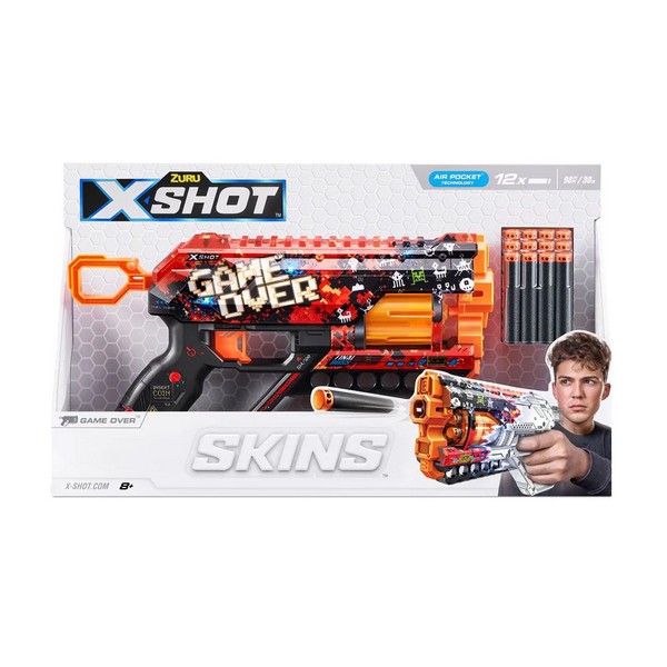 Продукт X Shot SKINS Griefer - Бластер с 12 Меки Стрели - 0 - BG Hlapeta