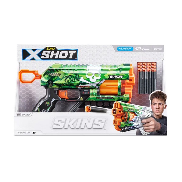 Продукт X Shot SKINS Griefer - Бластер с 12 Меки Стрели - 0 - BG Hlapeta