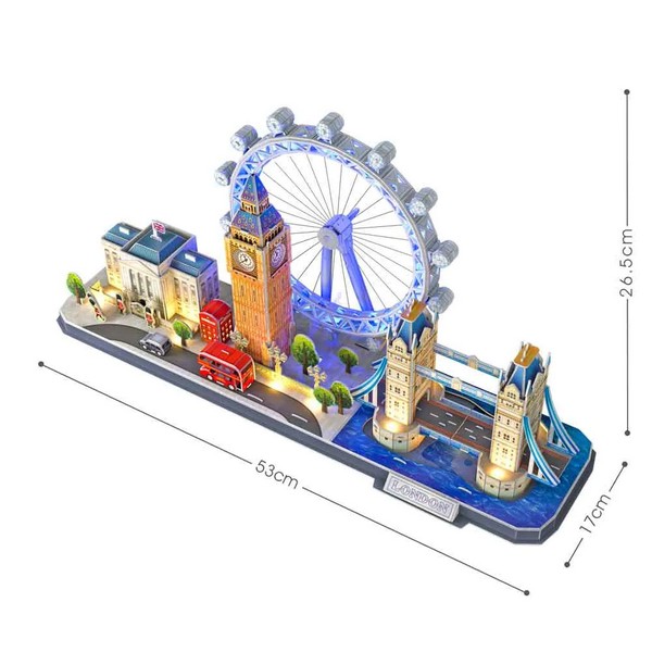 Продукт Cubic Fun 3D City Line London - Пъзел с LED светлини 186ч - 0 - BG Hlapeta