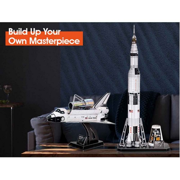 Продукт Cubic Fun 3D NASA Apollo Saturn V - Пъзел Ракета 136ч - 0 - BG Hlapeta