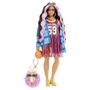 Mattel Barbie Extra - Кукла с баскетболен екип, домашен любимец и аксесоари