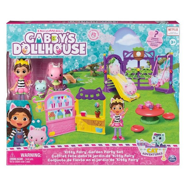 Продукт Spin Master Gabby's Dollhouse Kitty Fairy Garden Party - Игрален комплект с фигурки - 0 - BG Hlapeta