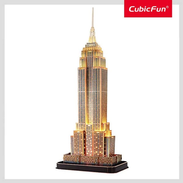 Продукт CubicFun 3D Empire State Building Night Edition Includes Color Led - Пъзел 37ч - 0 - BG Hlapeta