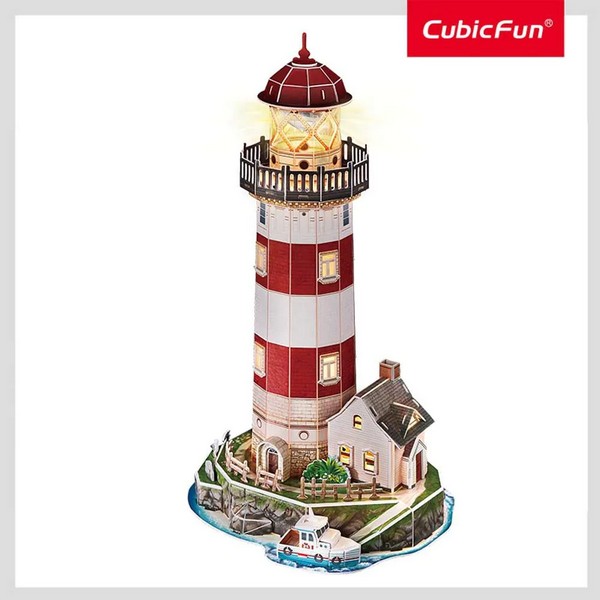 Продукт CubicFun 3D Lighthouse Night Edition Includes Color Led - Пъзел Морски Фар 72ч - 0 - BG Hlapeta