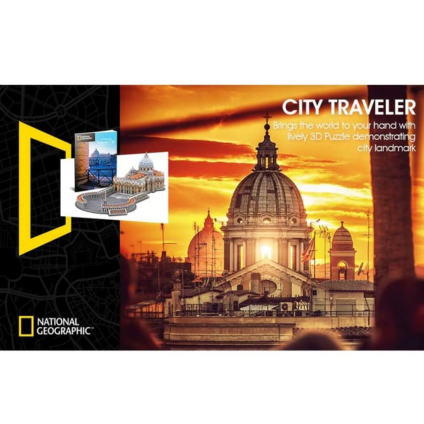 Продукт CubicFun 3D National Geographic Vatican St.Peter's Basilica - Пъзел 101ч - 0 - BG Hlapeta