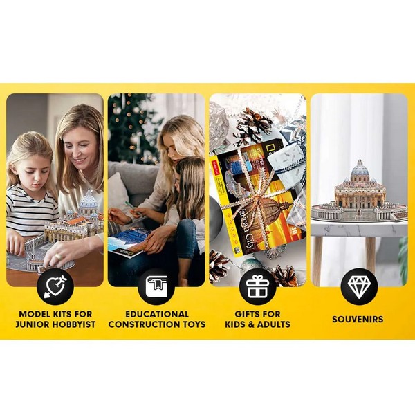 Продукт CubicFun 3D National Geographic Vatican St.Peter's Basilica - Пъзел 101ч - 0 - BG Hlapeta