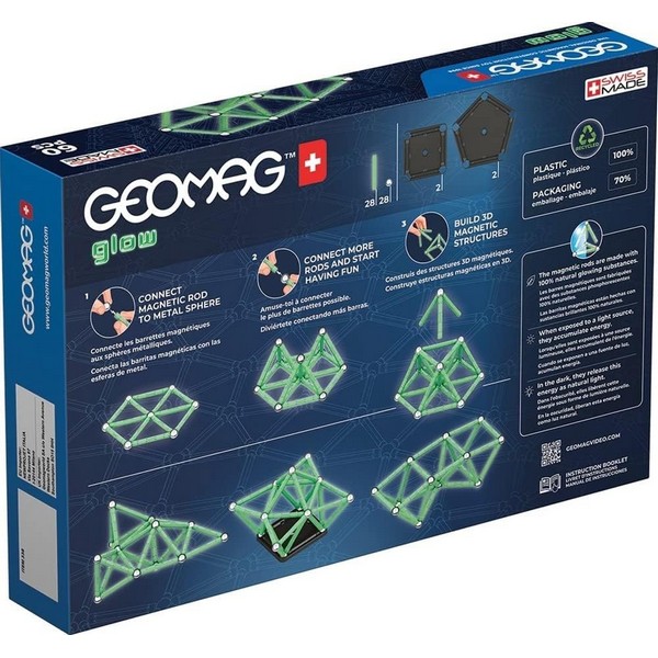 Продукт Geomag Glow - Магнитен конструктор, 60 части - 0 - BG Hlapeta