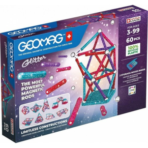Geomag Glitter - Магнитен конструктор, 60 части