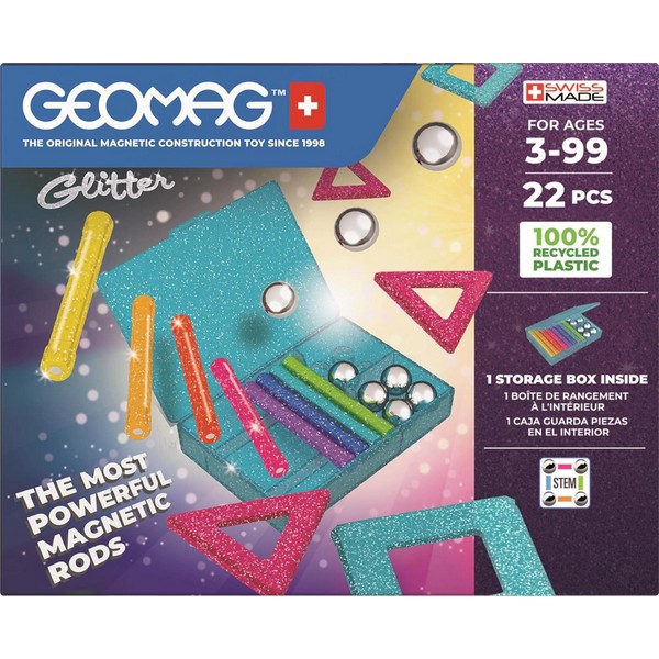 Продукт Geomag Glitter Panels - Магнитен конструктор, 22 части - 0 - BG Hlapeta