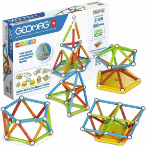 Geomag Supercolor - Магнитен конструктор, 60 части