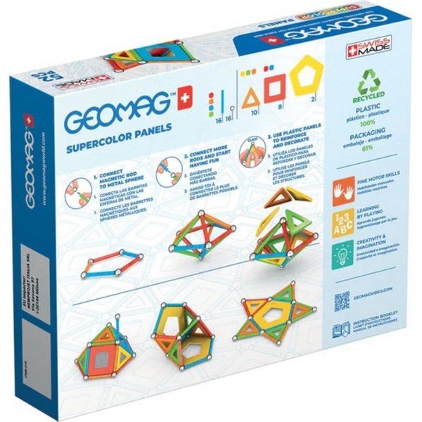 Продукт Geomag Supercolor Panels - Магнитен конструктор, 52 части - 0 - BG Hlapeta