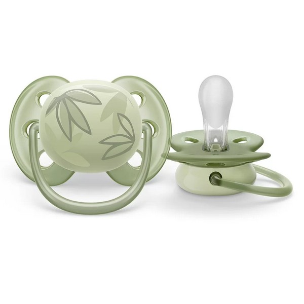 Продукт Philips AVENT Ultra Soft 0-6м Комплект от 2 бр. ортодонтични залъгалки с декорация в кутия за стерилизиране - 0 - BG Hlapeta