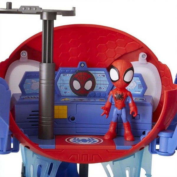 Продукт Hasbro Marvel Spidey Web-Quarters - Игрален комплект, със светлини, звуци, кола и фигурка - 0 - BG Hlapeta