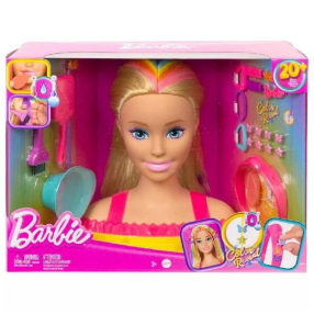 Mattel Barbie Totally Hair Neon Rainbow Deluxe - Кукла за прически 20+ аксесоара